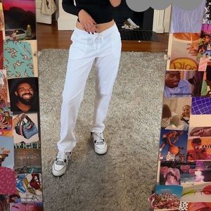 White y2k cargo pants